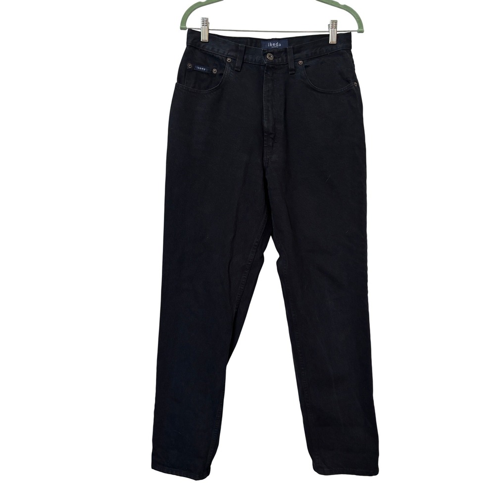 Vintage Ikeda Black High Waisted Straight Leg Jeans Made in Canada 90s